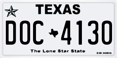TX license plate DOC4130