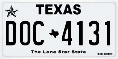 TX license plate DOC4131