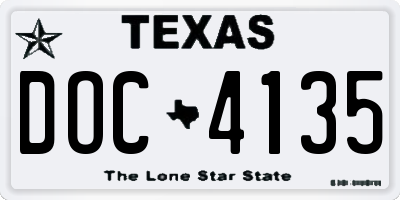 TX license plate DOC4135