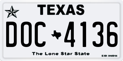 TX license plate DOC4136