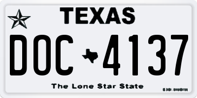 TX license plate DOC4137