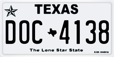 TX license plate DOC4138