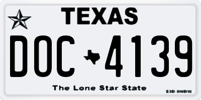 TX license plate DOC4139