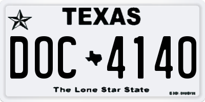 TX license plate DOC4140