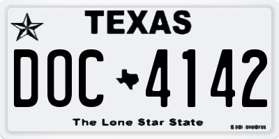 TX license plate DOC4142
