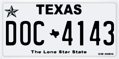 TX license plate DOC4143