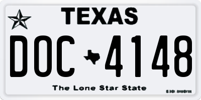TX license plate DOC4148