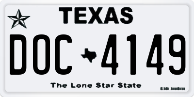 TX license plate DOC4149