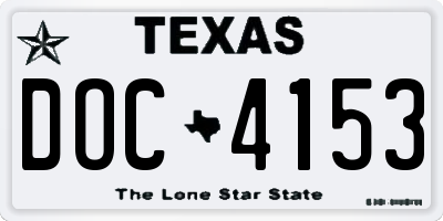 TX license plate DOC4153
