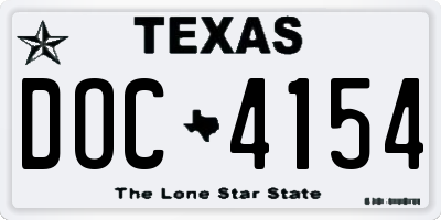 TX license plate DOC4154