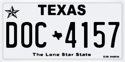TX license plate DOC4157