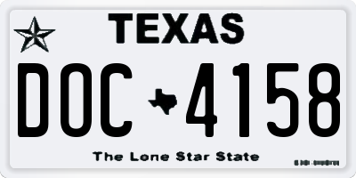 TX license plate DOC4158