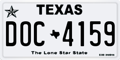 TX license plate DOC4159