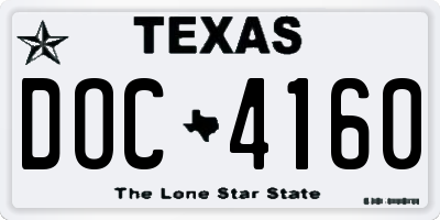 TX license plate DOC4160