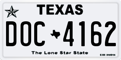 TX license plate DOC4162