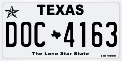 TX license plate DOC4163