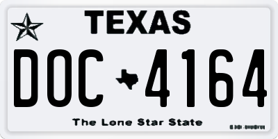 TX license plate DOC4164