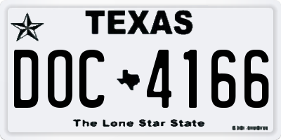 TX license plate DOC4166