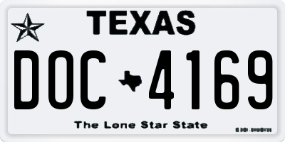 TX license plate DOC4169