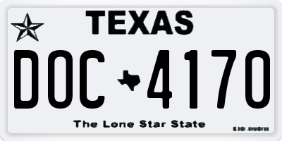 TX license plate DOC4170