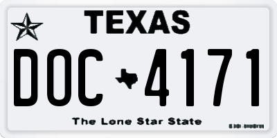 TX license plate DOC4171
