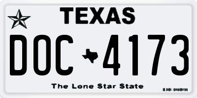 TX license plate DOC4173
