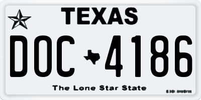TX license plate DOC4186