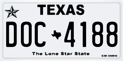 TX license plate DOC4188