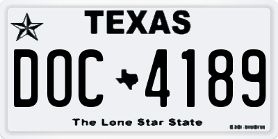 TX license plate DOC4189