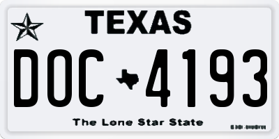 TX license plate DOC4193