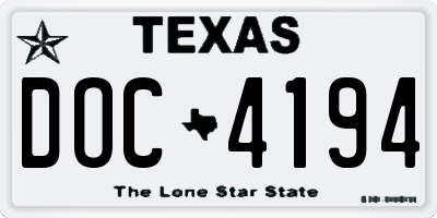 TX license plate DOC4194
