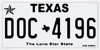 TX license plate DOC4196