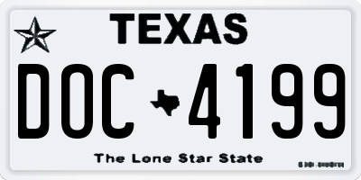 TX license plate DOC4199