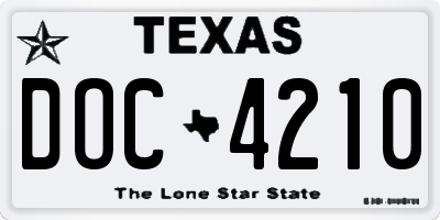 TX license plate DOC4210