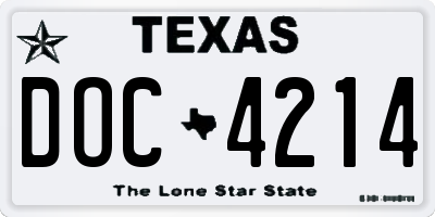 TX license plate DOC4214