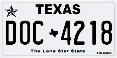 TX license plate DOC4218