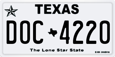 TX license plate DOC4220