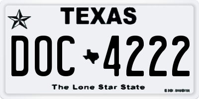 TX license plate DOC4222