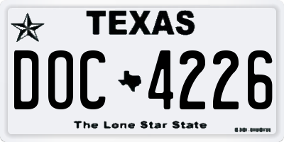 TX license plate DOC4226