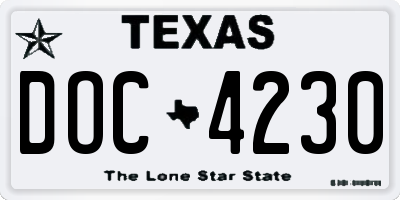 TX license plate DOC4230