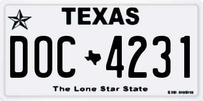 TX license plate DOC4231