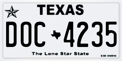 TX license plate DOC4235