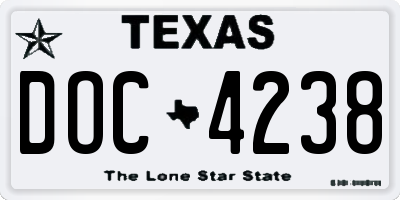 TX license plate DOC4238