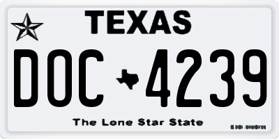 TX license plate DOC4239
