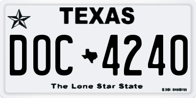 TX license plate DOC4240