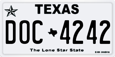 TX license plate DOC4242