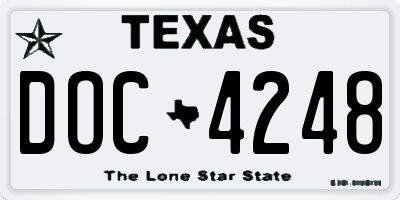 TX license plate DOC4248