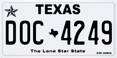 TX license plate DOC4249