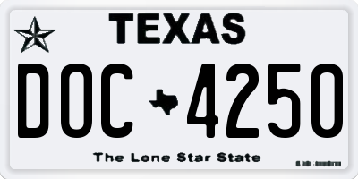 TX license plate DOC4250