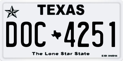 TX license plate DOC4251